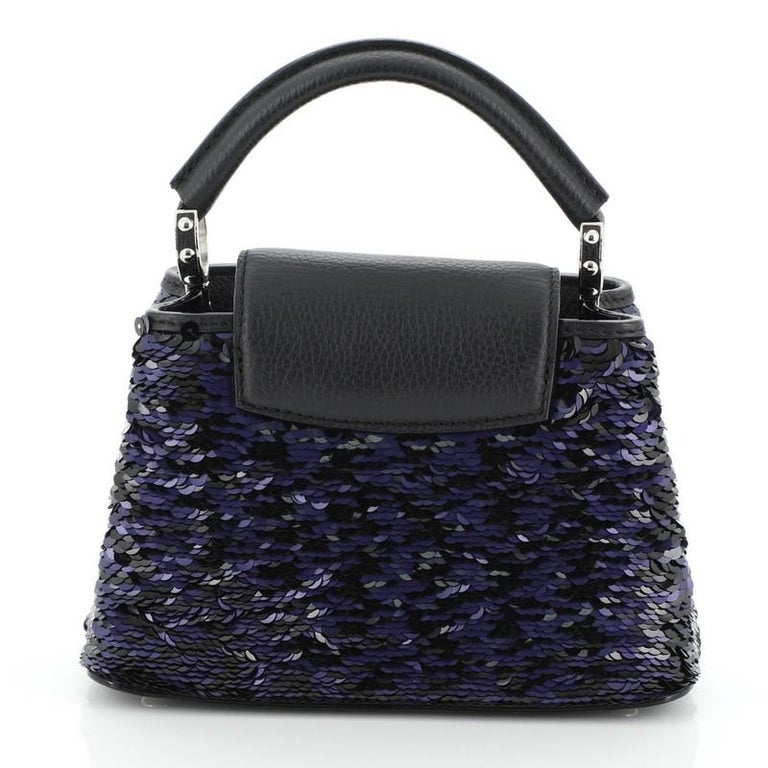 Louis Vuitton Sequined Mini Capucines Bag - Black Handle Bags, Handbags -  LOU733904