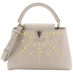 Louis Vuitton Capucines Handbag Studded Leather PM