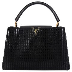 Louis Vuitton Capucines Handbag Tweed MM