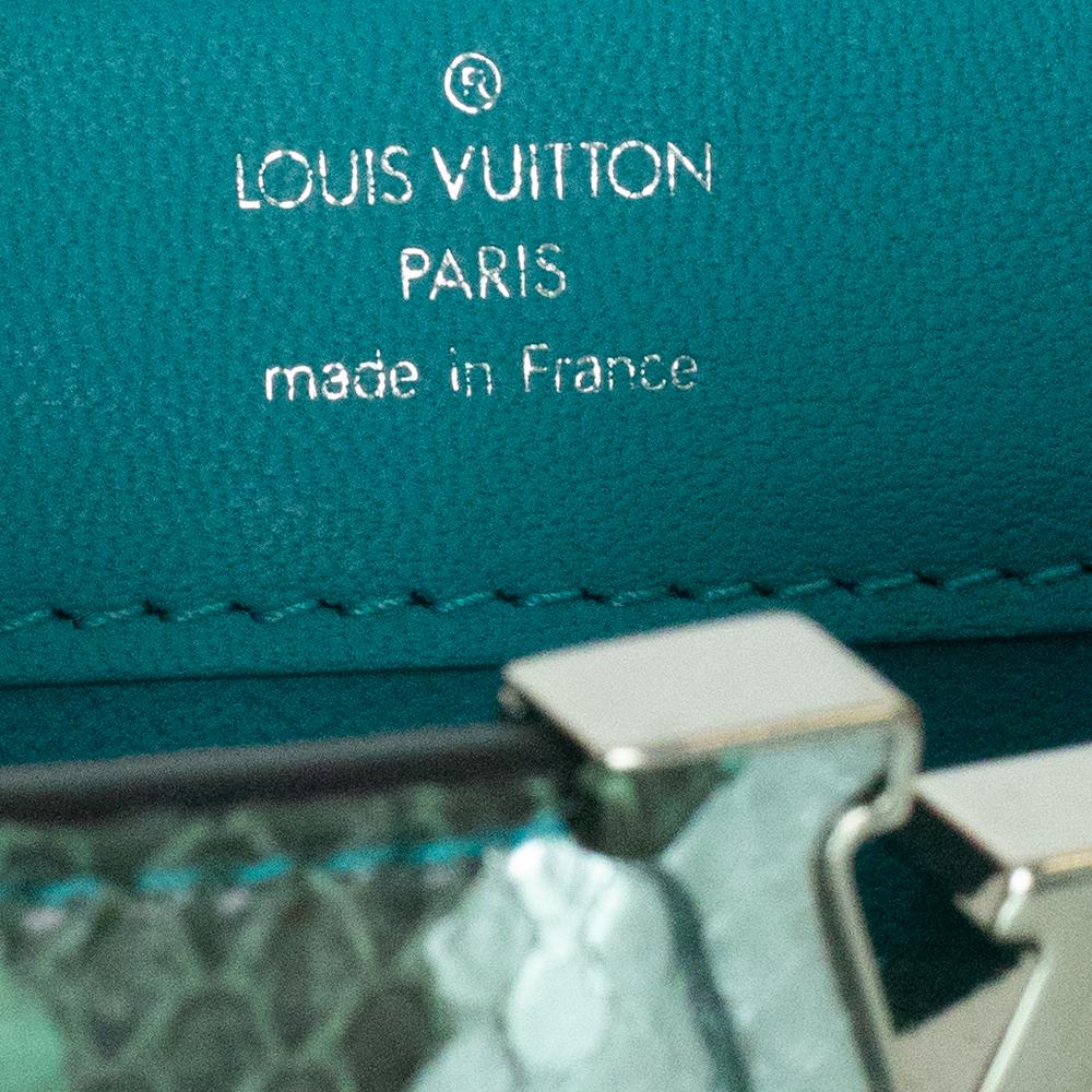 Green Louis Vuitton, Capucines in green python