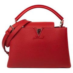 LOUIS VUITTON, Capucines in red leather