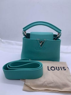 Louis Vuitton Capucines Mini Green Taurillon Leather SHW Crossbody 2way Bag
