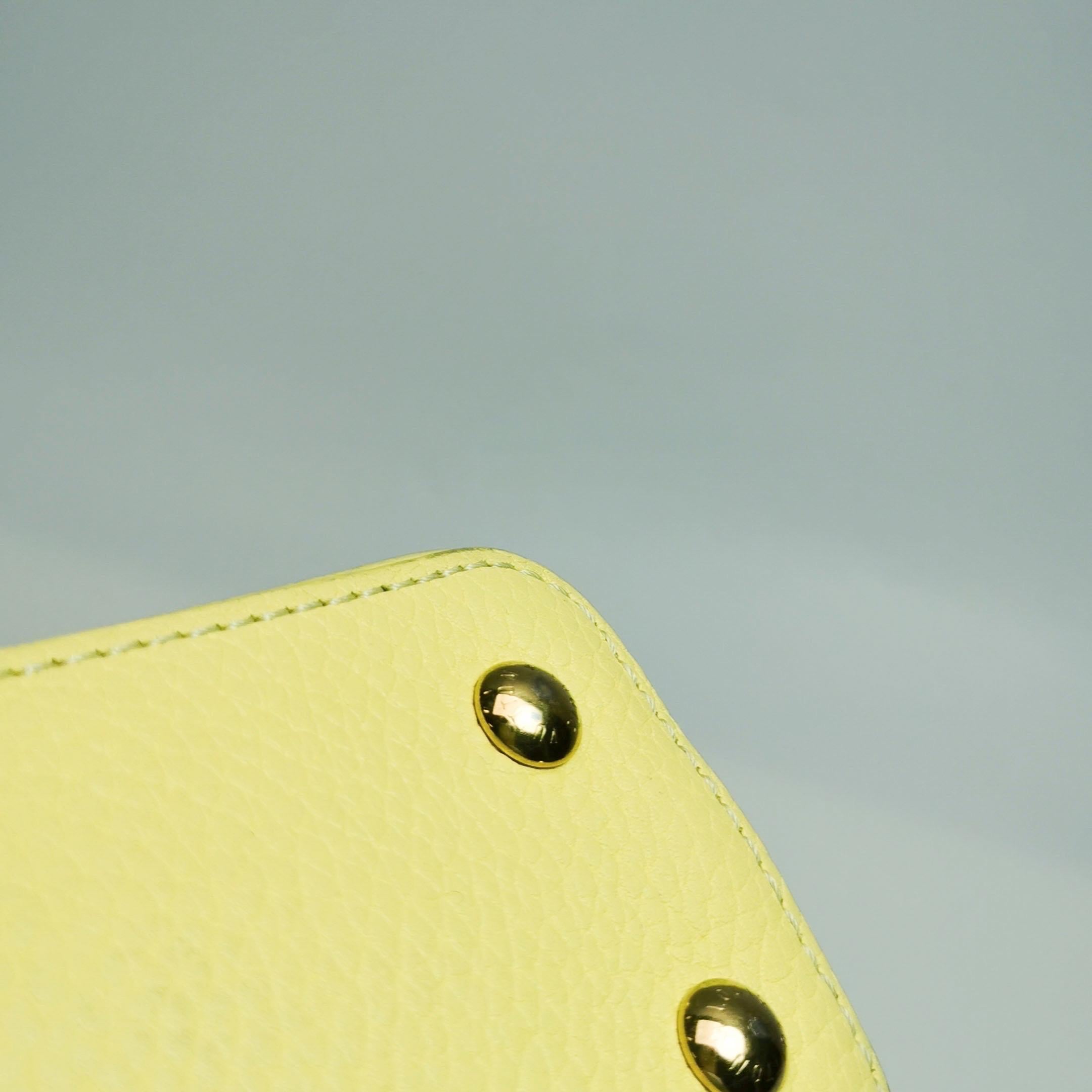 Louis Vuitton Capucines Mini Yellow Leather Crossbody Bag 5