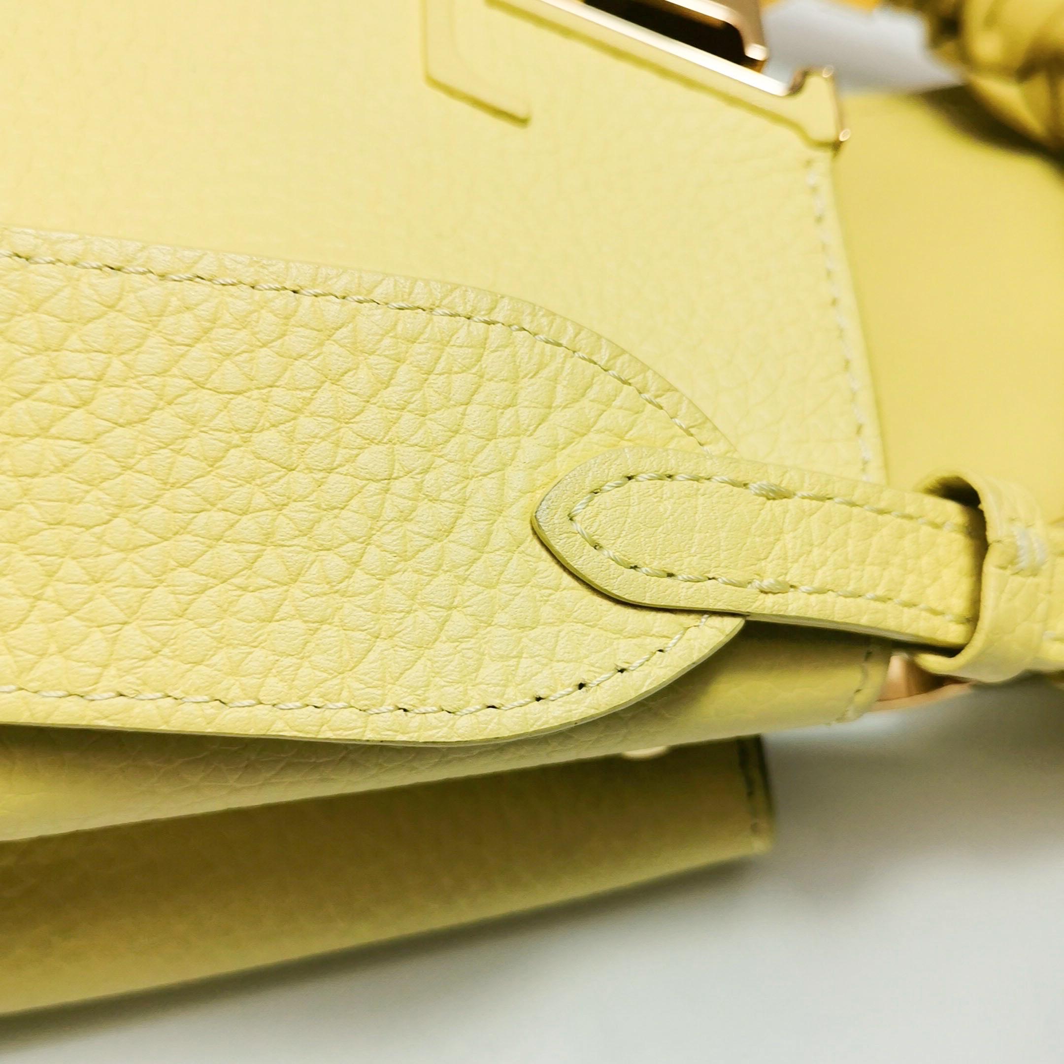 Louis Vuitton Capucines Mini Yellow Leather Crossbody Bag 6