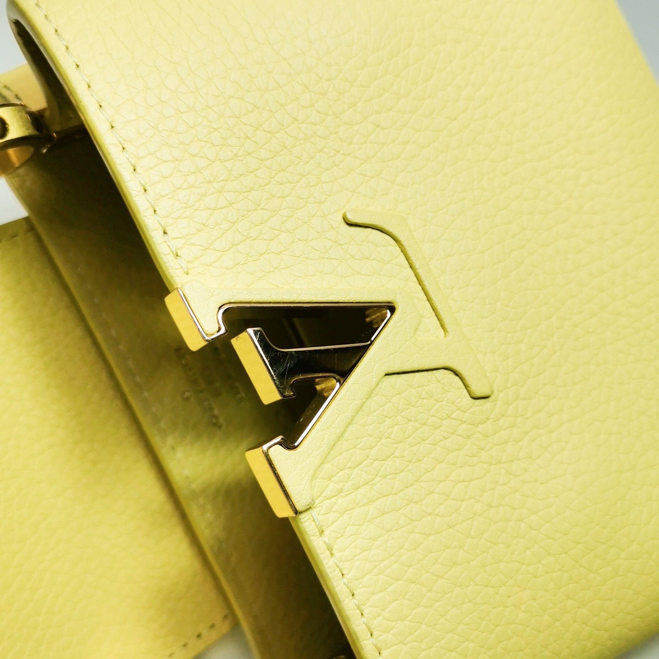 Louis Vuitton Capucines Mini Yellow Leather Crossbody Bag 7
