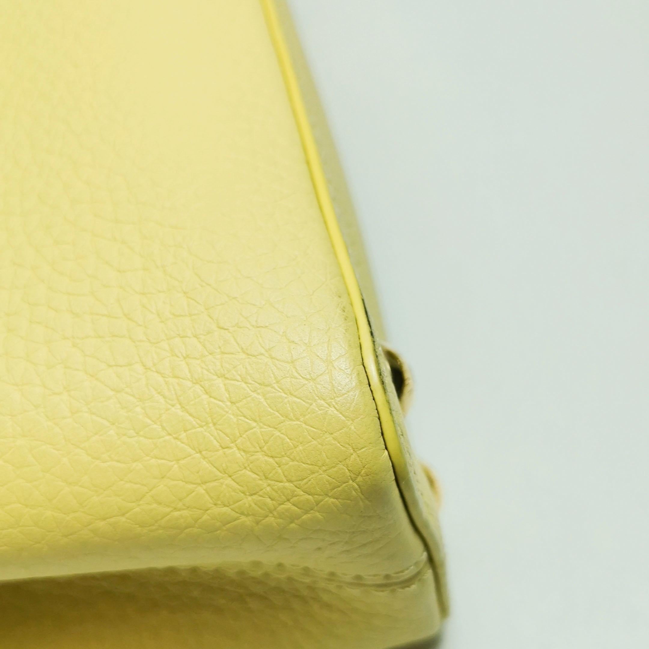 Louis Vuitton Capucines Mini Yellow Leather Crossbody Bag 8