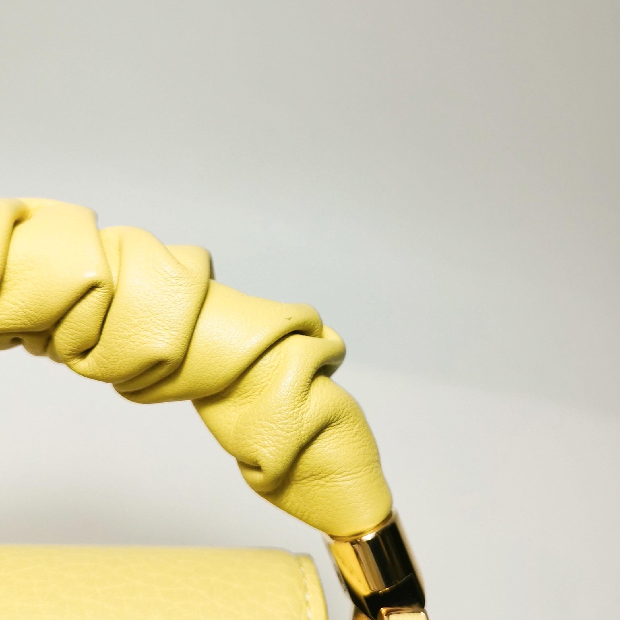 Louis Vuitton Capucines Mini Yellow Leather Crossbody Bag 10