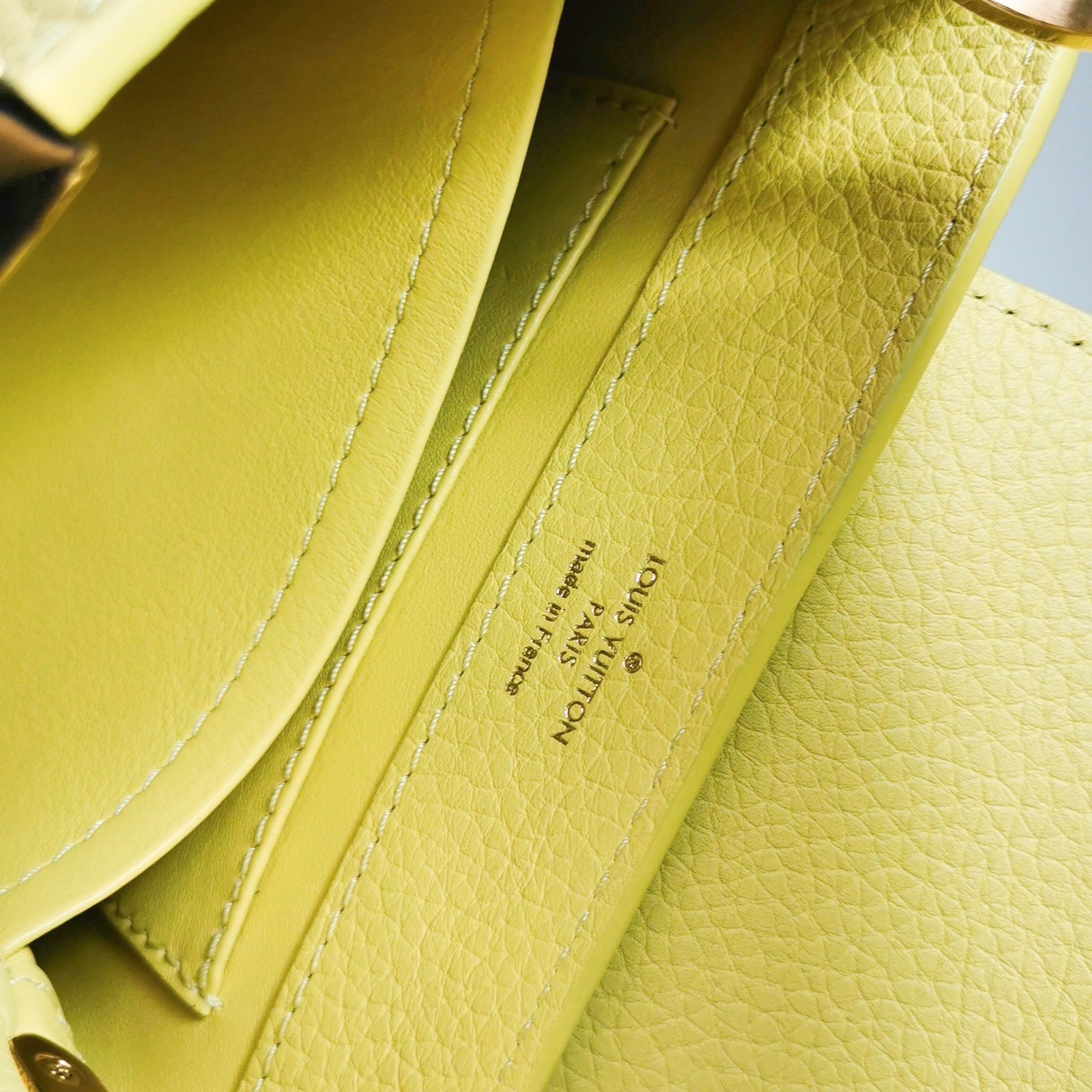 Louis Vuitton Capucines Mini Yellow Leather Crossbody Bag 15