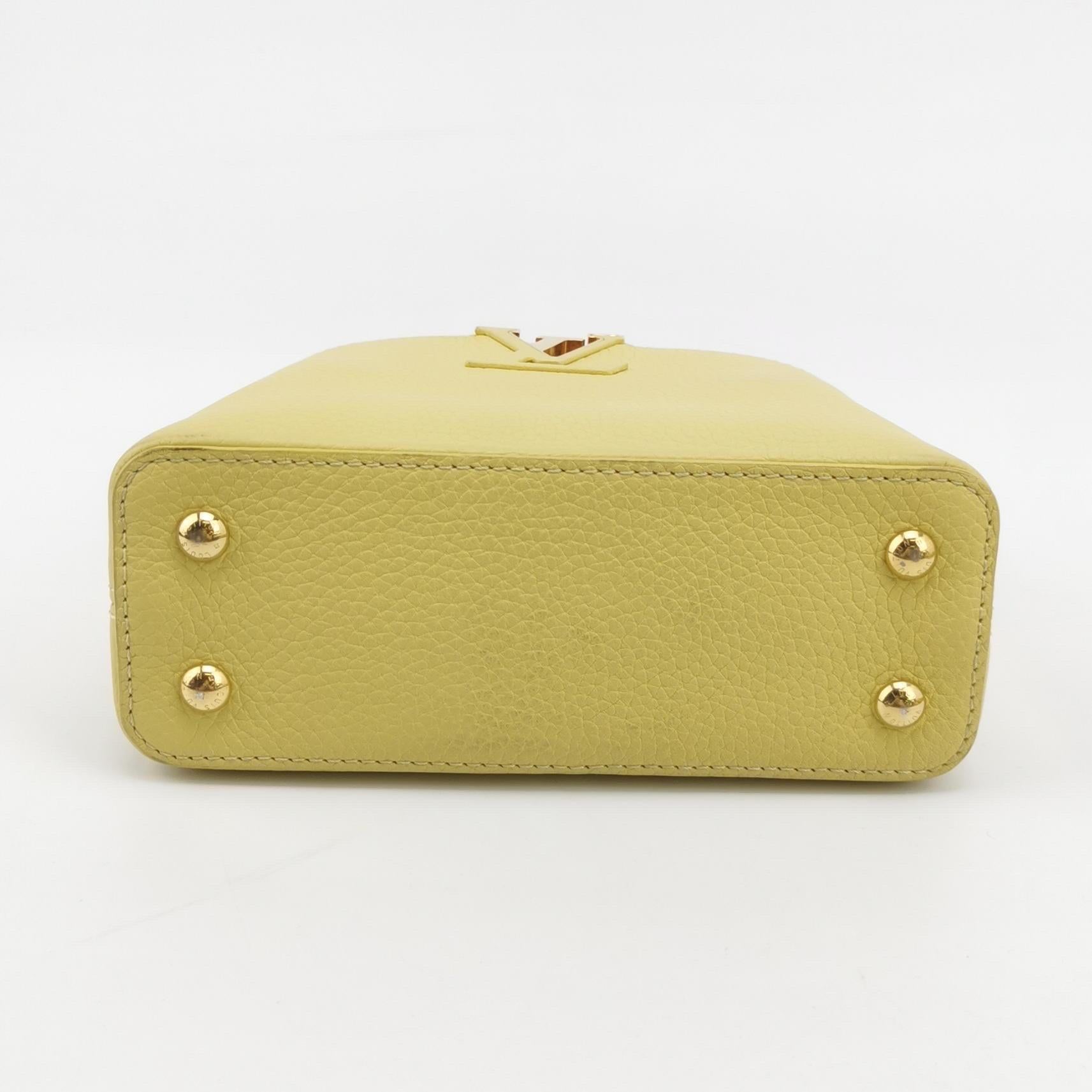 Louis Vuitton Capucines Mini Yellow Leather Crossbody Bag 1