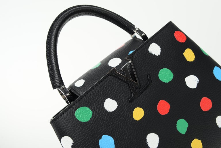 Louis Vuitton x Yayoi Kusama Capucines MM Black in Taurillon Bull Calfskin  Leather with Silver-tone - US
