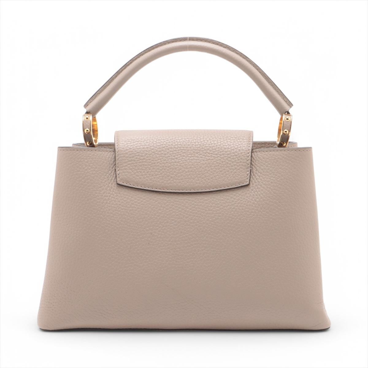 Brown Louis Vuitton Capucines MM Galet For Sale