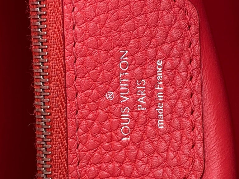 LOUIS VUITTON Red Taurillon Leather and Python Leather Capucines MM at  1stDibs