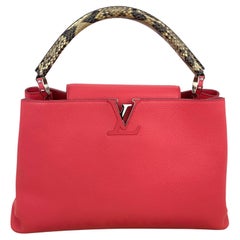LOUIS VUITTON Capucines MM Python Rubis Red Taurillon Leather Hand Shoulder Bag