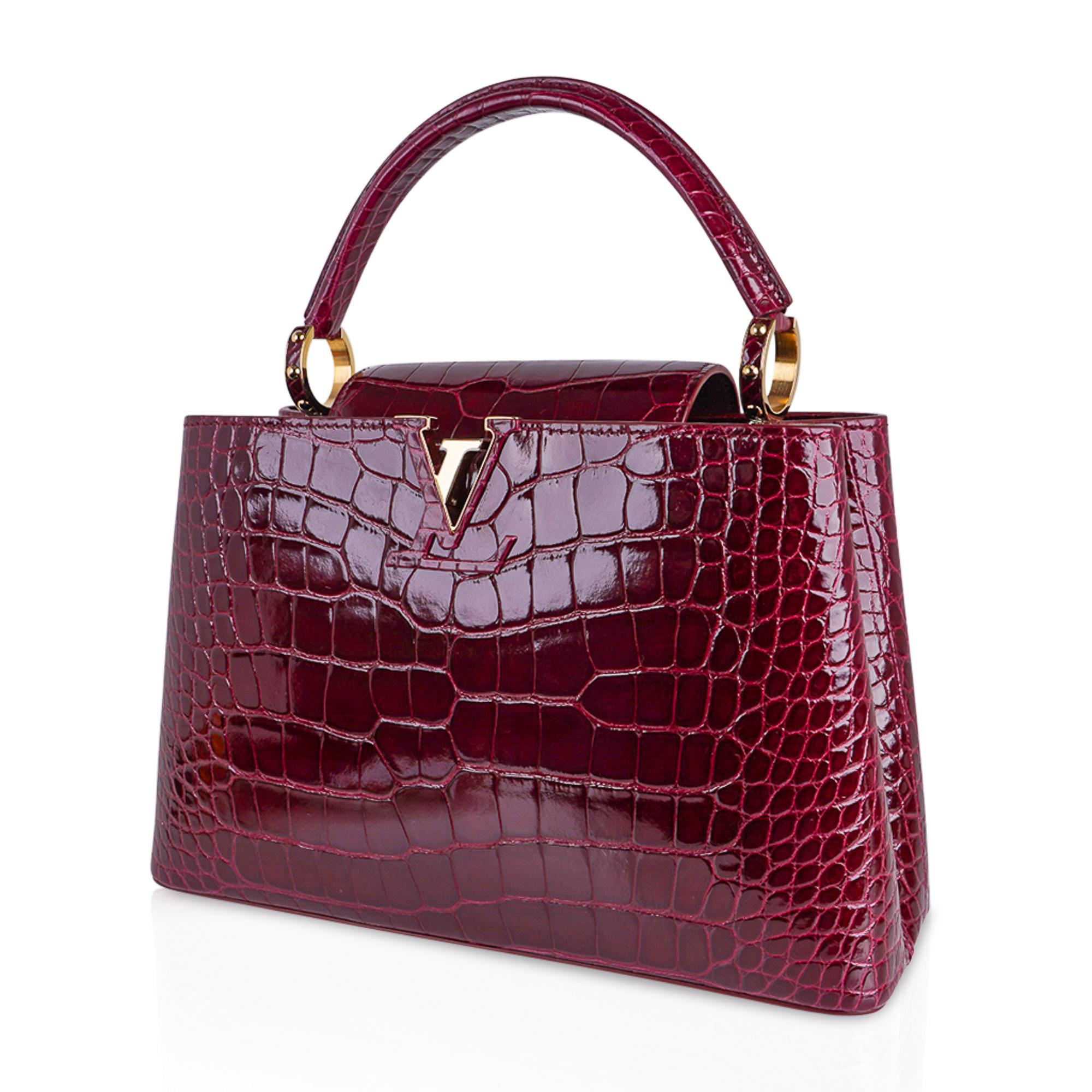 Women's Louis Vuitton Capucines PM Bag Wildcat Crocodile Limited Edition