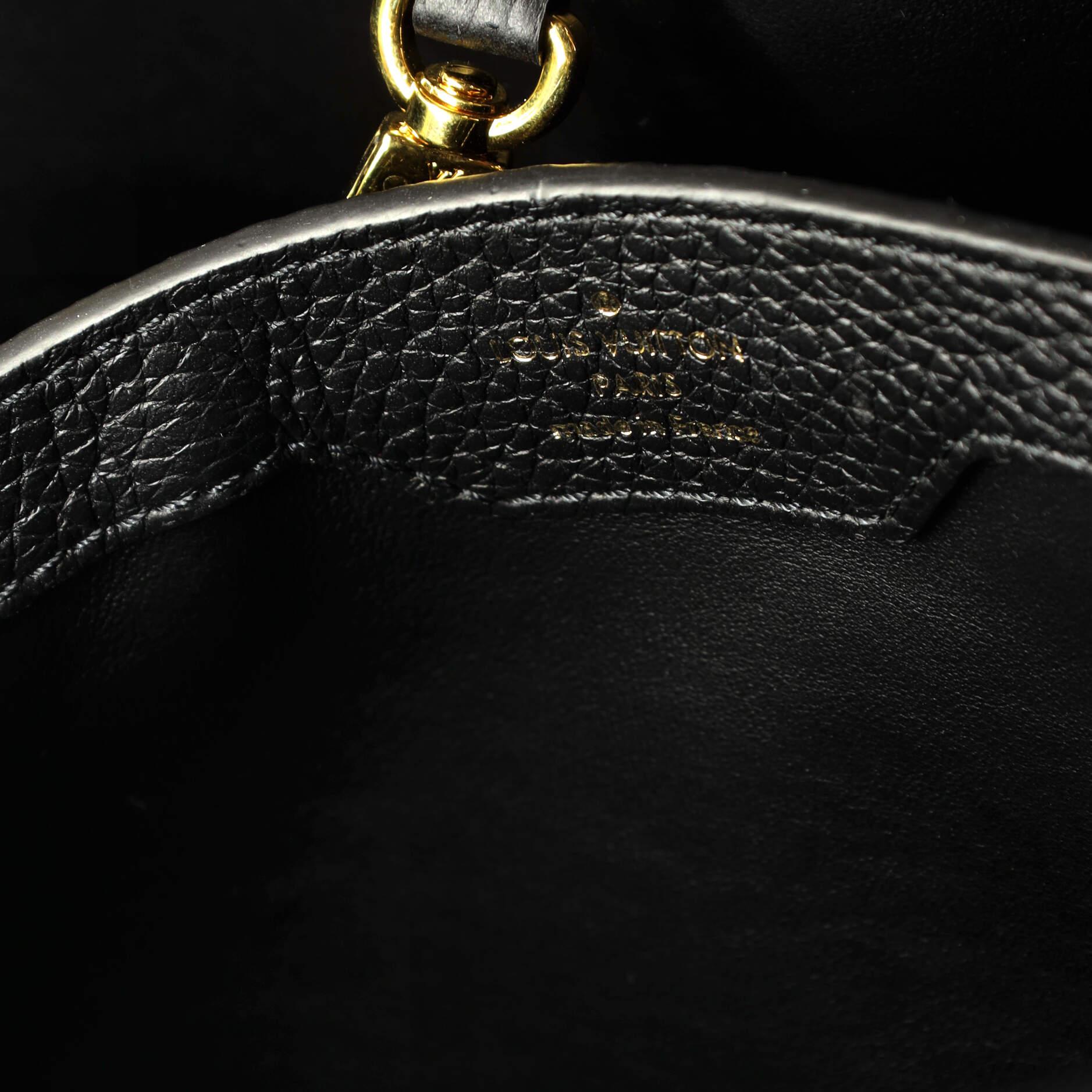 Louis Vuitton Capucines Scrunchie Handle Bag Leather MM For Sale 2