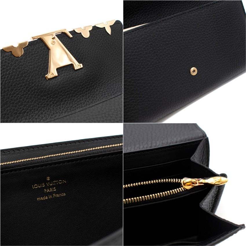 Louis Vuitton Capucines Taurillion Leather Fleur De Monogram Wallet For Sale 4