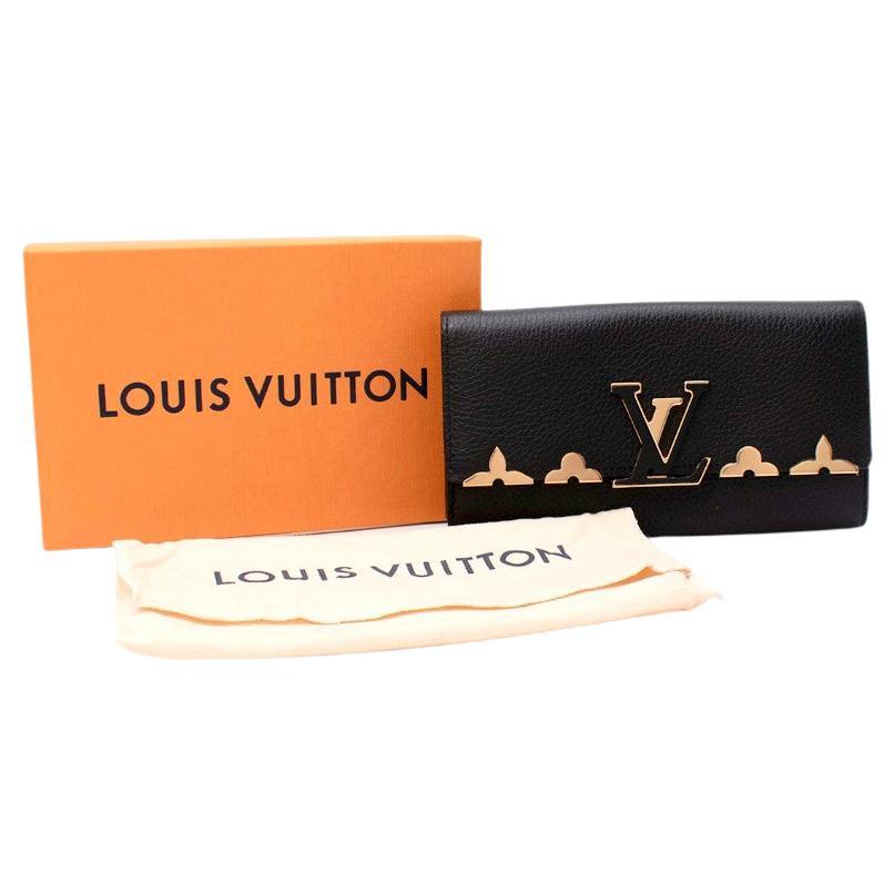 Louis Vuitton Capucines Taurillion Leather Fleur De Monogram Wallet For Sale