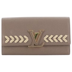 Louis Vuitton Capucines Wallet Leather with Braided Detail