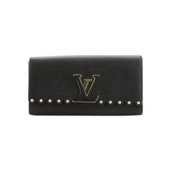 Louis Vuitton Capucines Wallet Studded Leather 