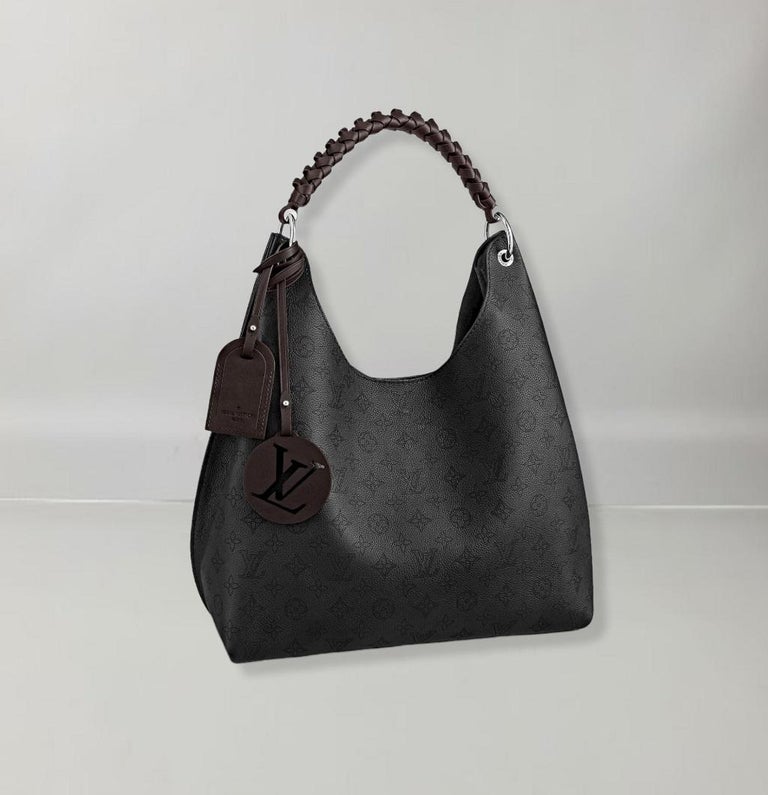 Louis Vuitton Caramel bag Black Mahina Perforated Calfskin For Sale at ...