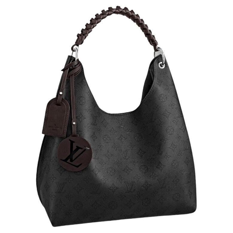 Louis Vuitton Caramel bag Black Mahina Perforated Calfskin For Sale