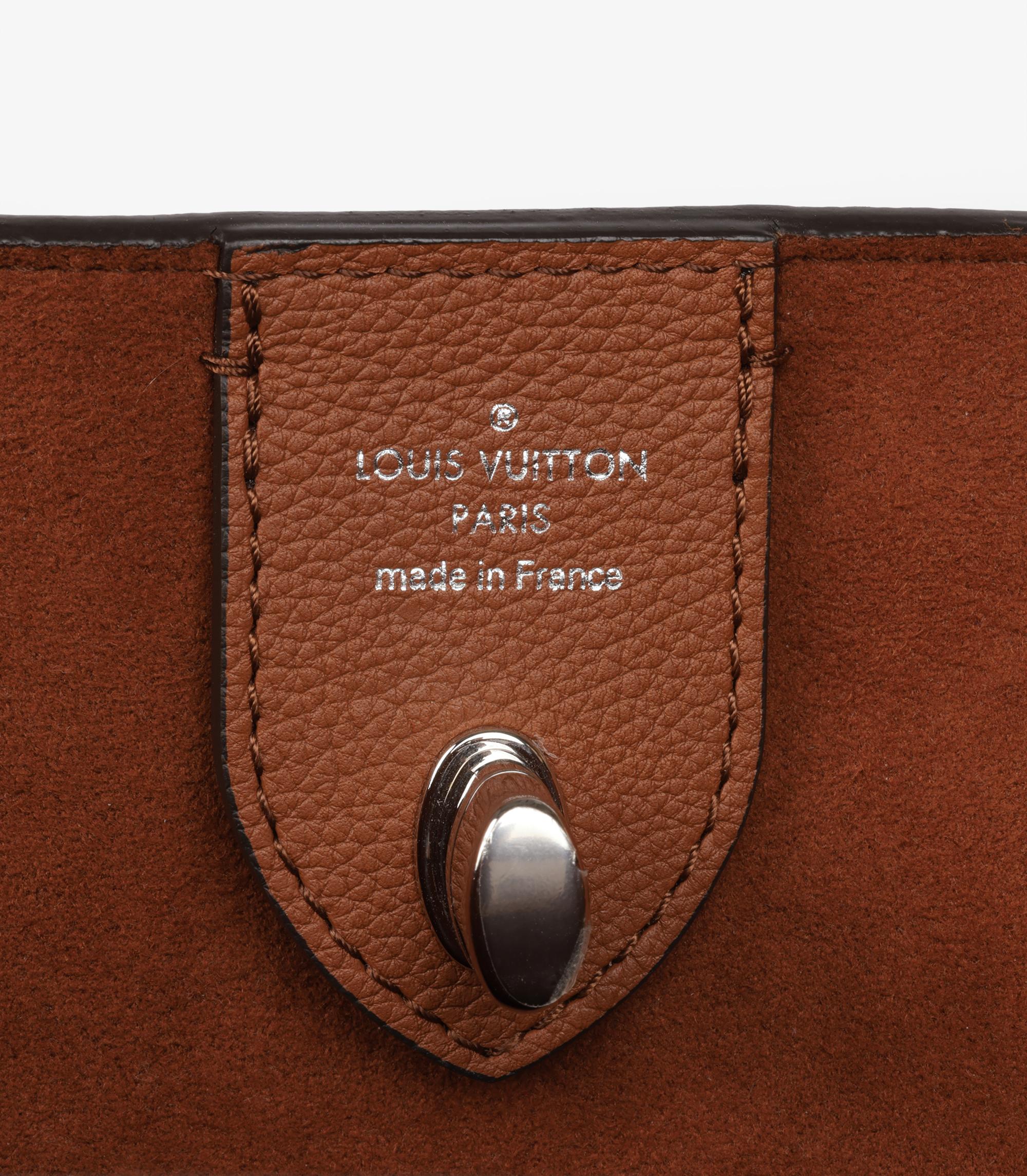 Louis Vuitton Caramel, Black & White Calfskin Leather Lockme Go Tote For Sale 4