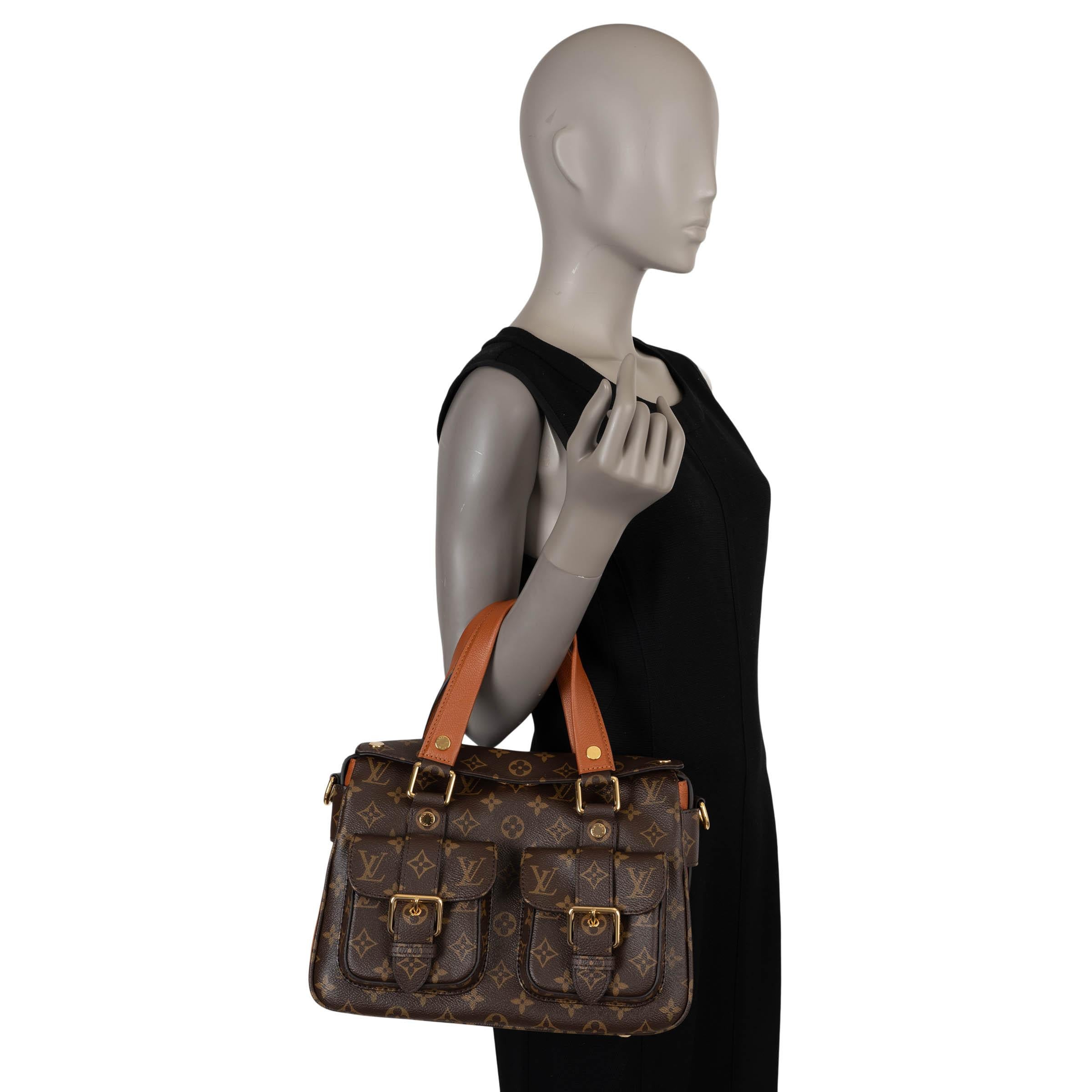 LOUIS VUITTON Caramel brown Monogram canvas MANHATTAN NM Bag For Sale 4