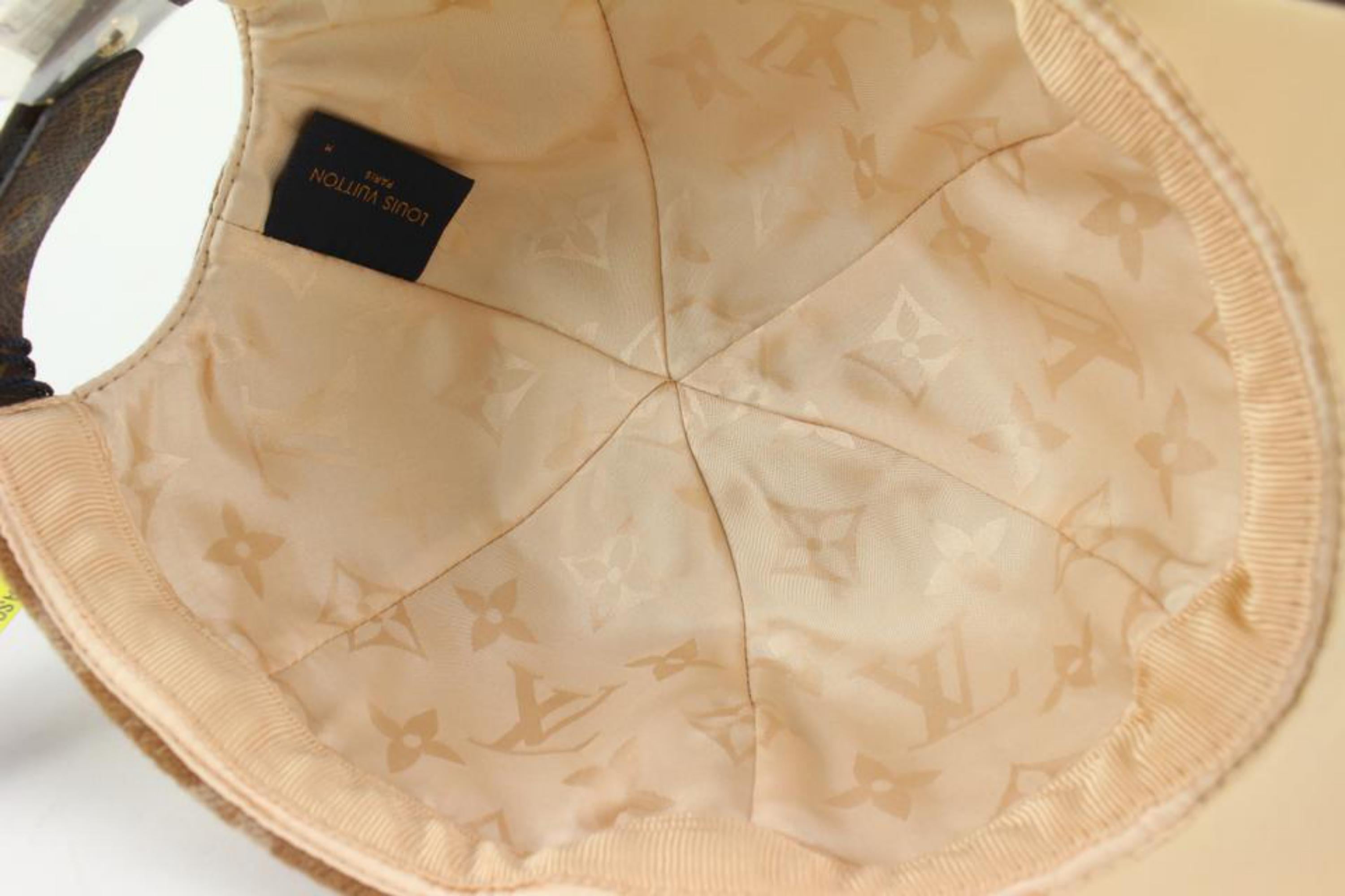 Louis Vuitton Caramel Brown x Beige Cashmere Carry On Cap Ou Pas Baseball Cap 12 For Sale 6