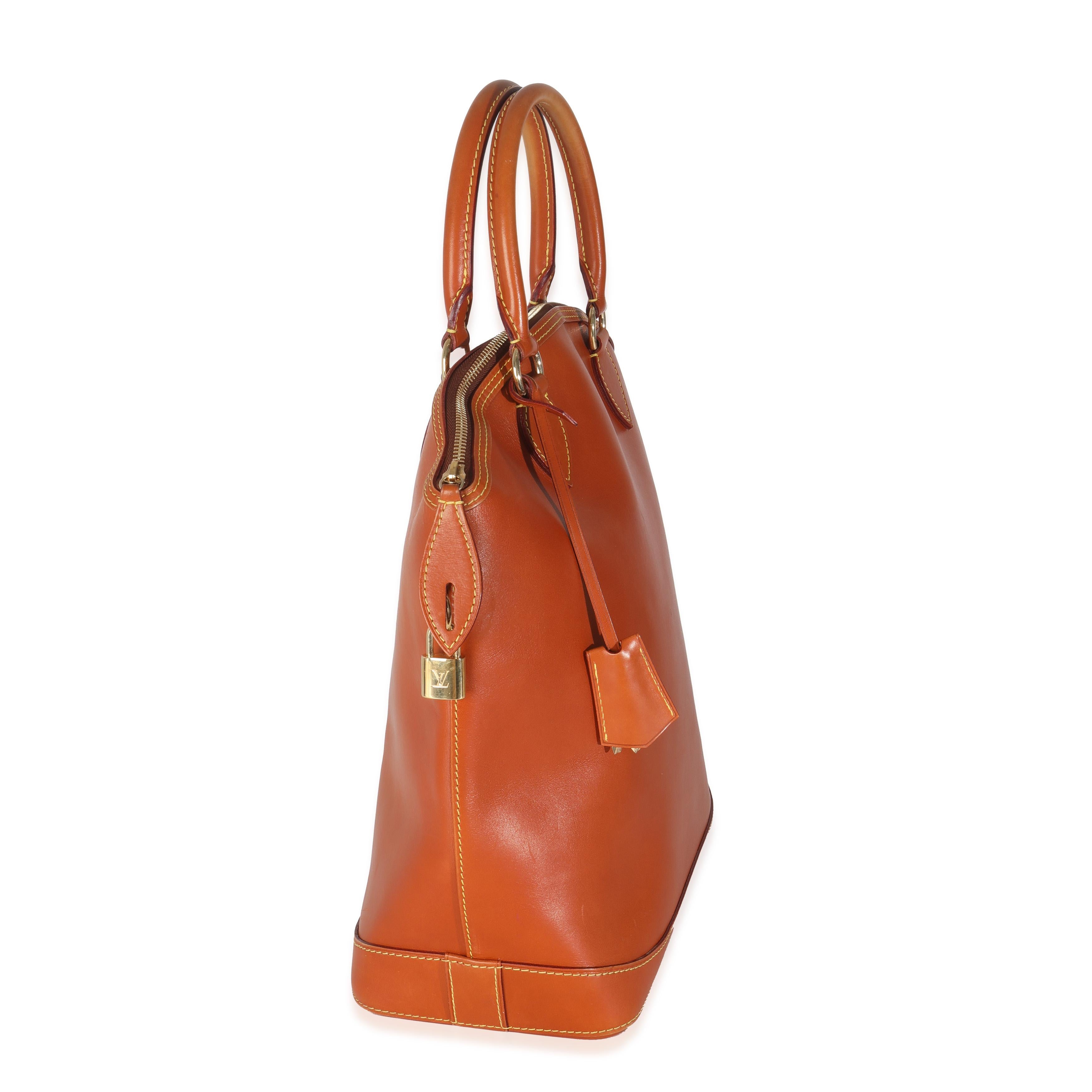 Orange Louis Vuitton Caramel Calfskin Nomade Vertical Lockit