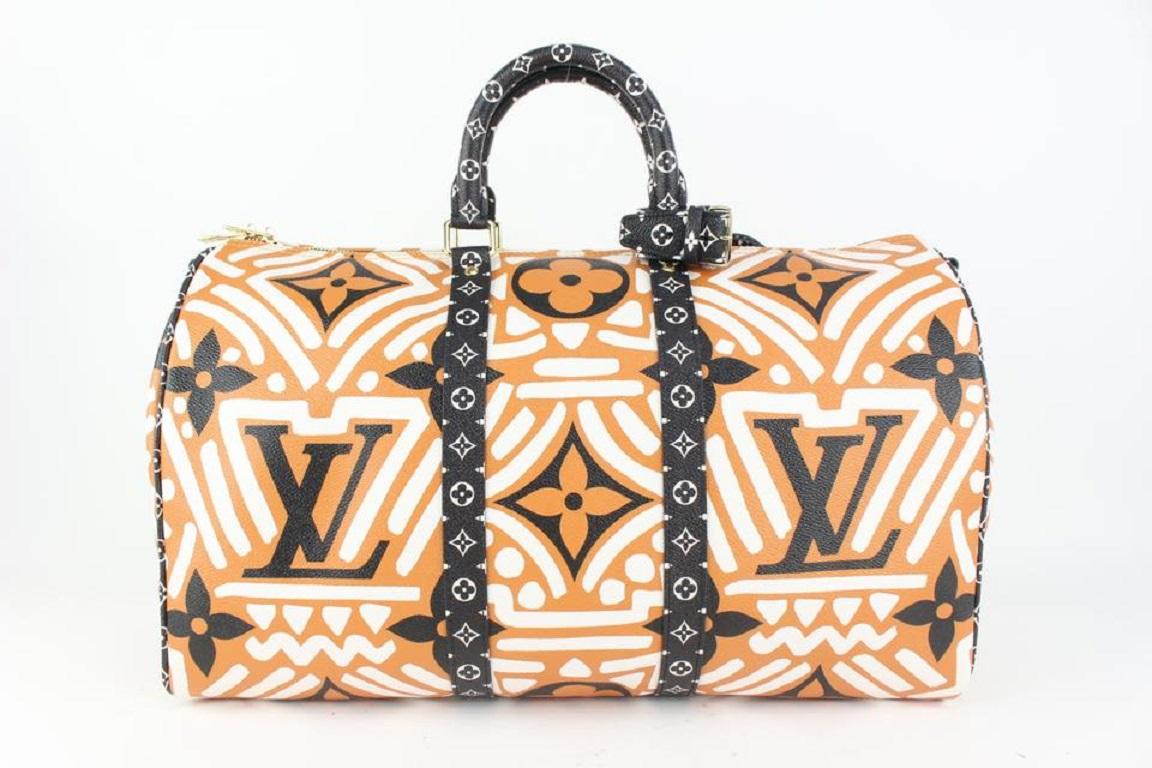 Louis Vuitton Caramel Crafty Keepall Bandouliere 45 Duffle Bag 98lv63 2