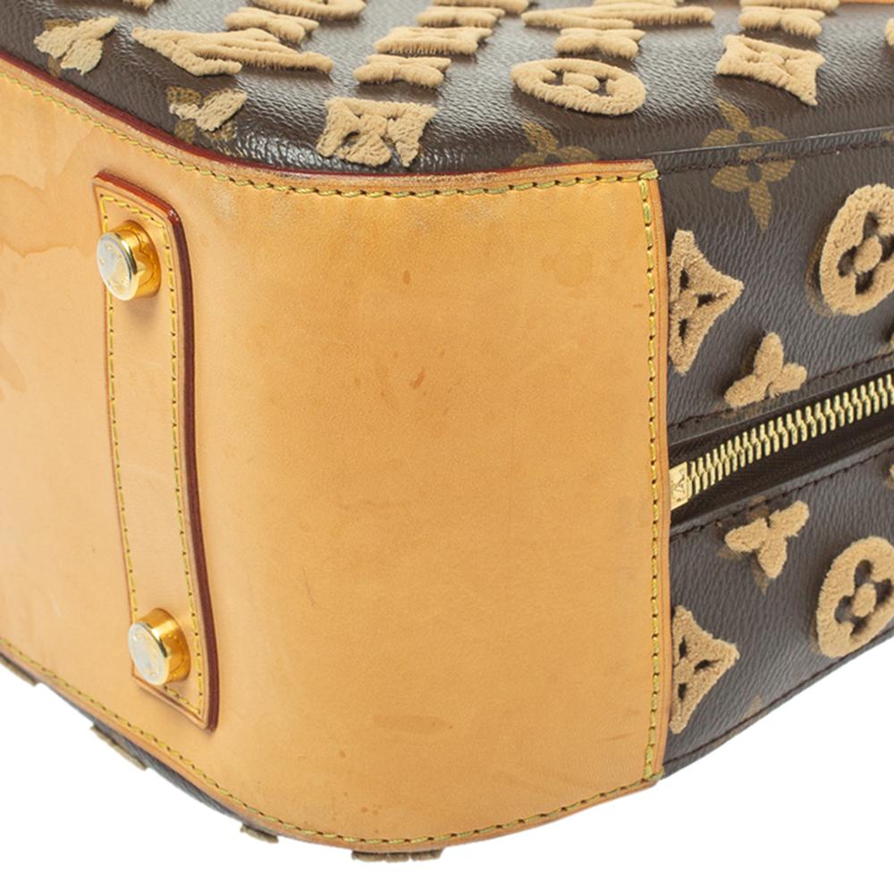 Louis Vuitton Caramel Monogram Coated Canvas Tuffetage Deauville Cube Bag 1