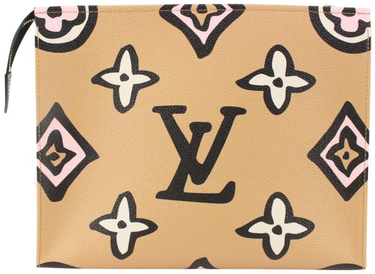 Louis Vuitton Caramel Monogram Wild at Heart Toiletry Pouch 26 Cosmetic Bag  1118
