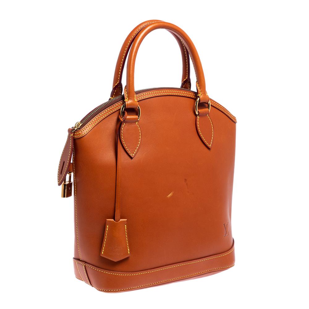 Louis Vuitton Caramel Nomade Leather Vertical Lockit Bag In Fair Condition In Dubai, Al Qouz 2