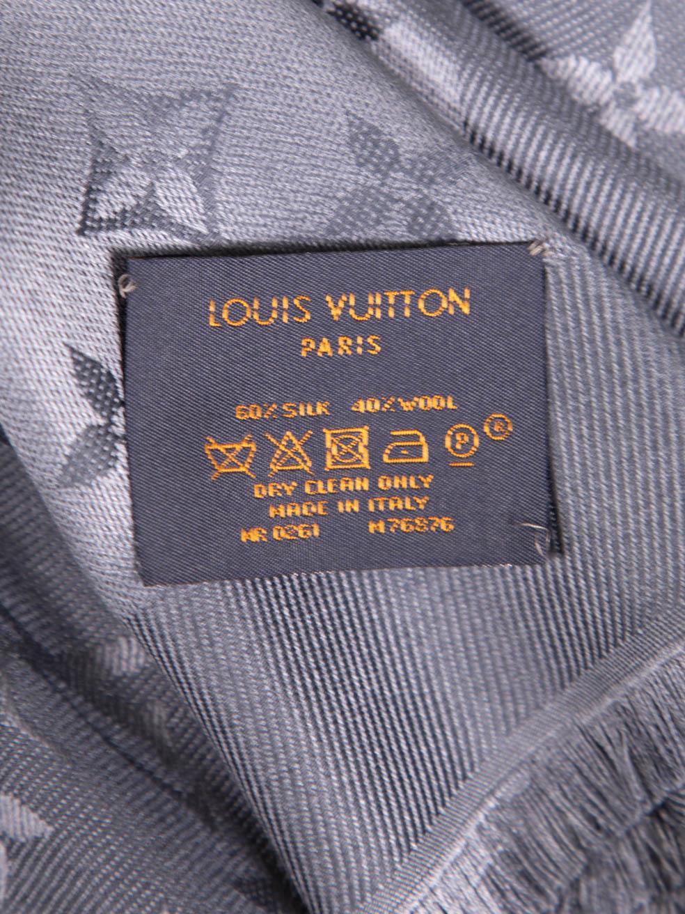 Louis Vuitton Carbone Monogram Classic Shawl 4