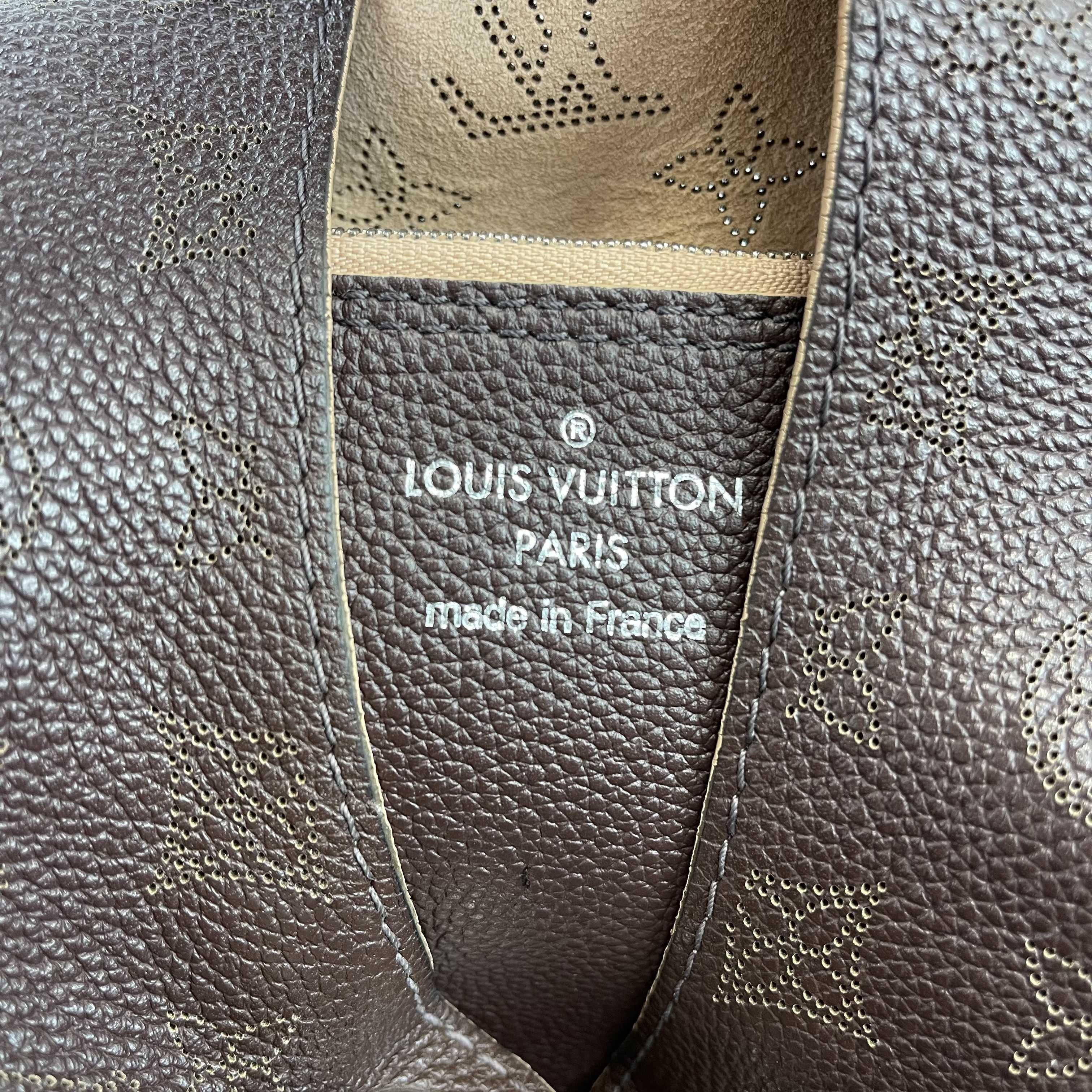 Louis Vuitton - Carmel Hobo Mahina Leather Brown Monogram Shoulder Bag w/ Charm 9