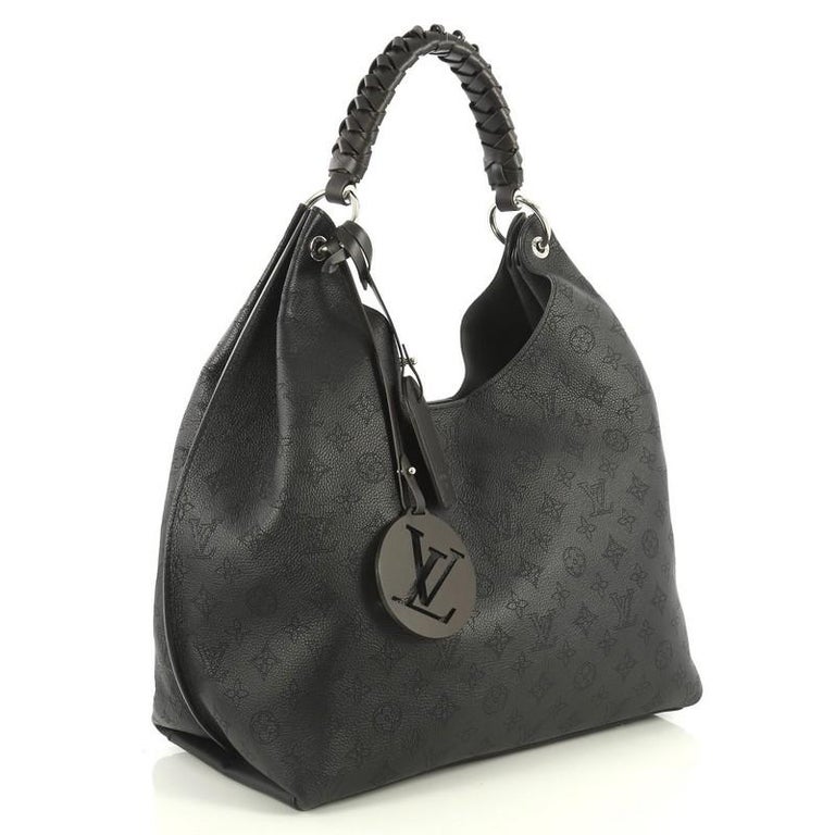 Louis Vuitton Carmel Mahina Hobo Bag Black