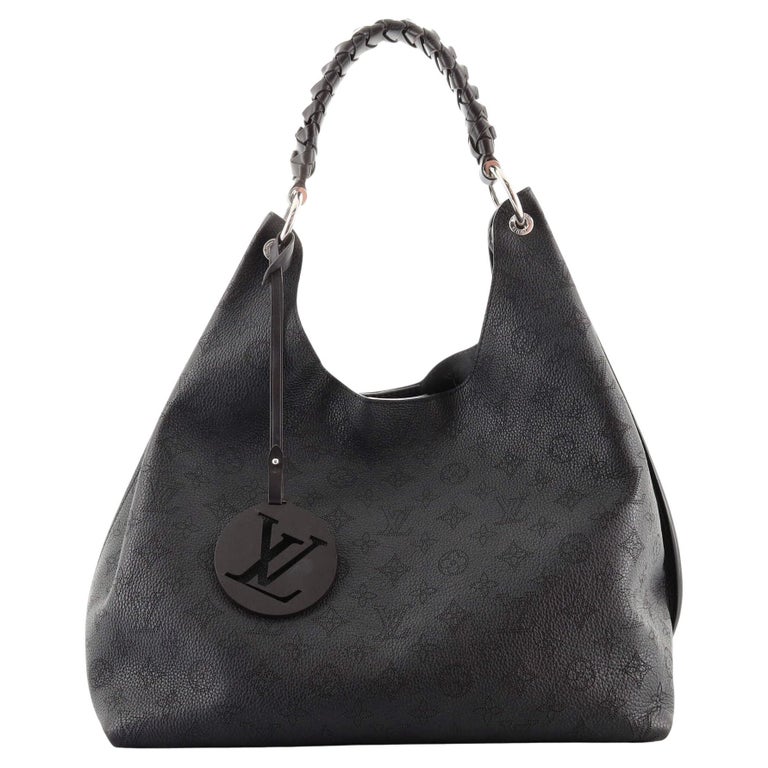 Louis Vuitton - Carmel Hobo - Black Mahina - SHW - Excellent