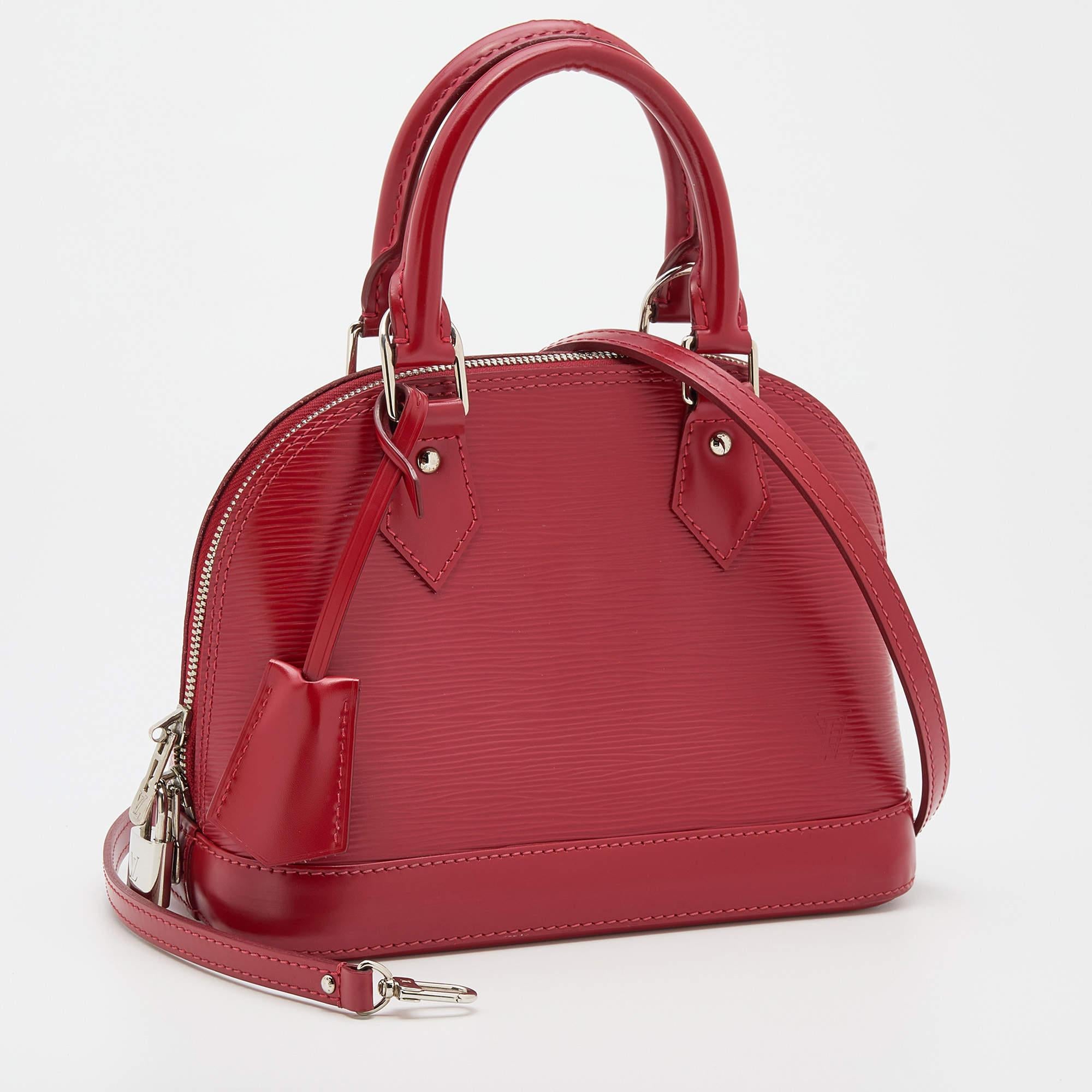 Women's Louis Vuitton Carmine Epi Leather Alma BB Bag