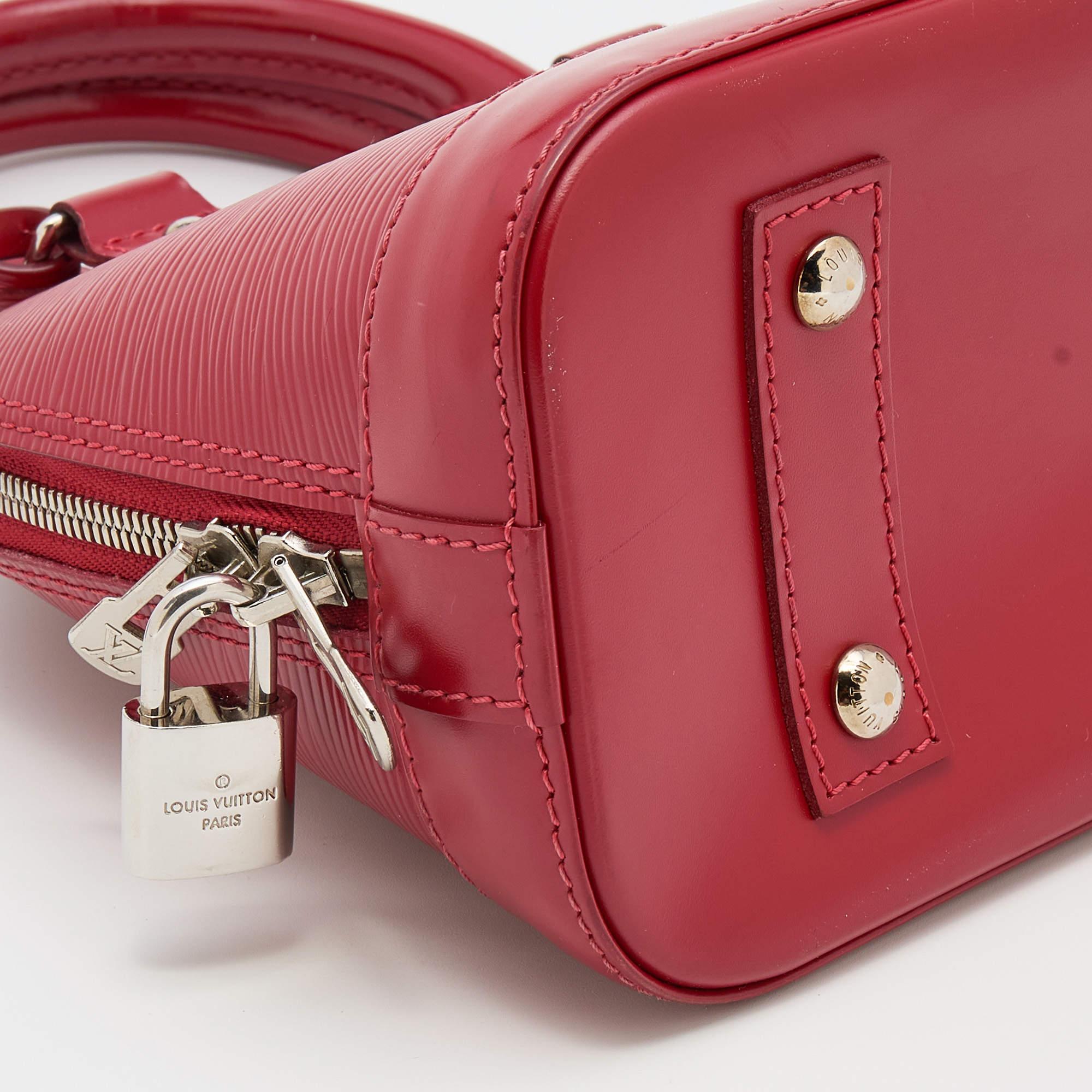 Louis Vuitton Carmine Epi Leather Alma BB Bag 2