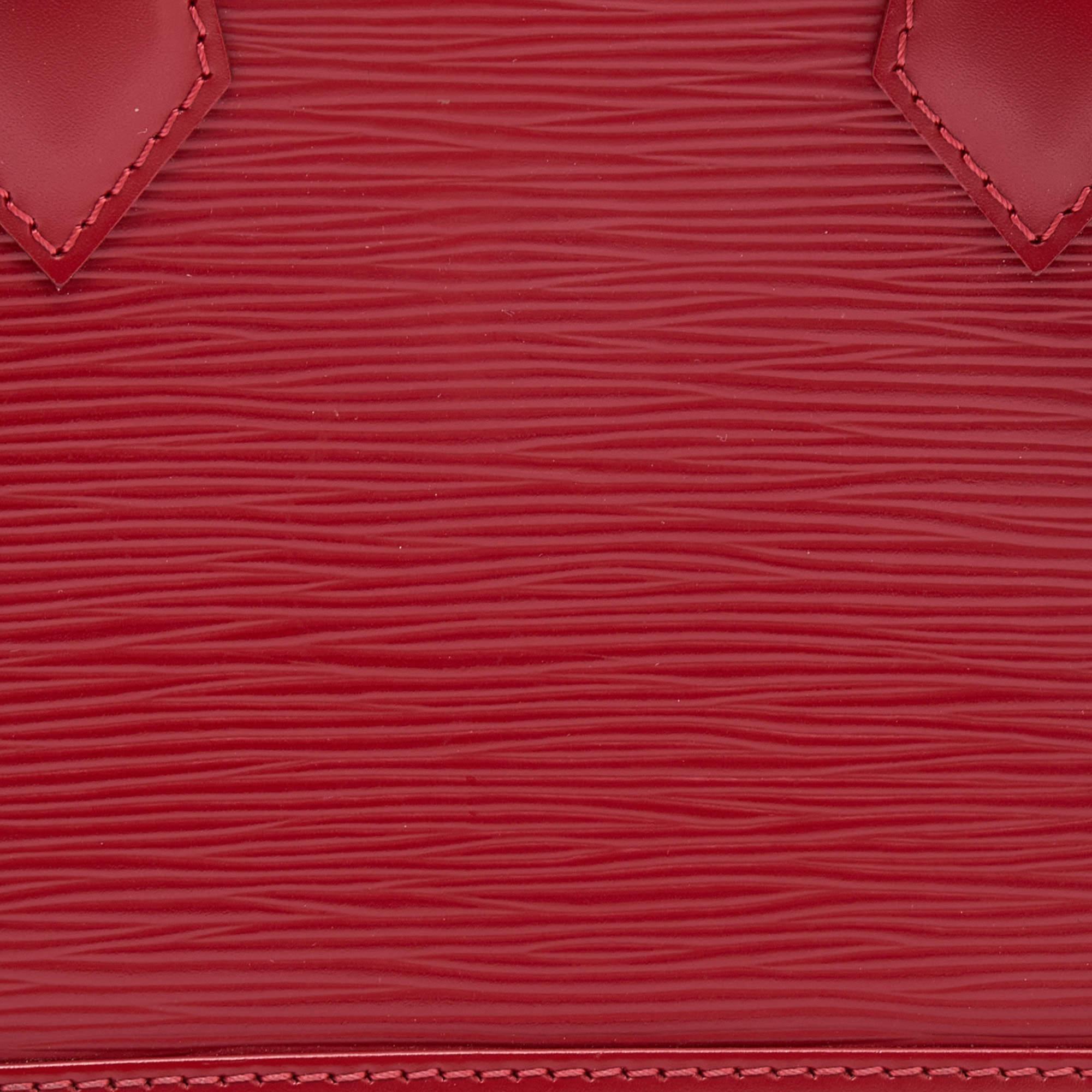 Louis Vuitton Carmine Epi Leather Alma BB Bag 4