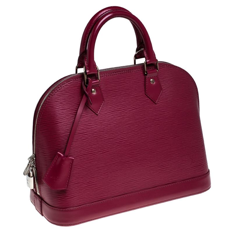 Red Louis Vuitton Carmine Epi Leather Alma PM Bag