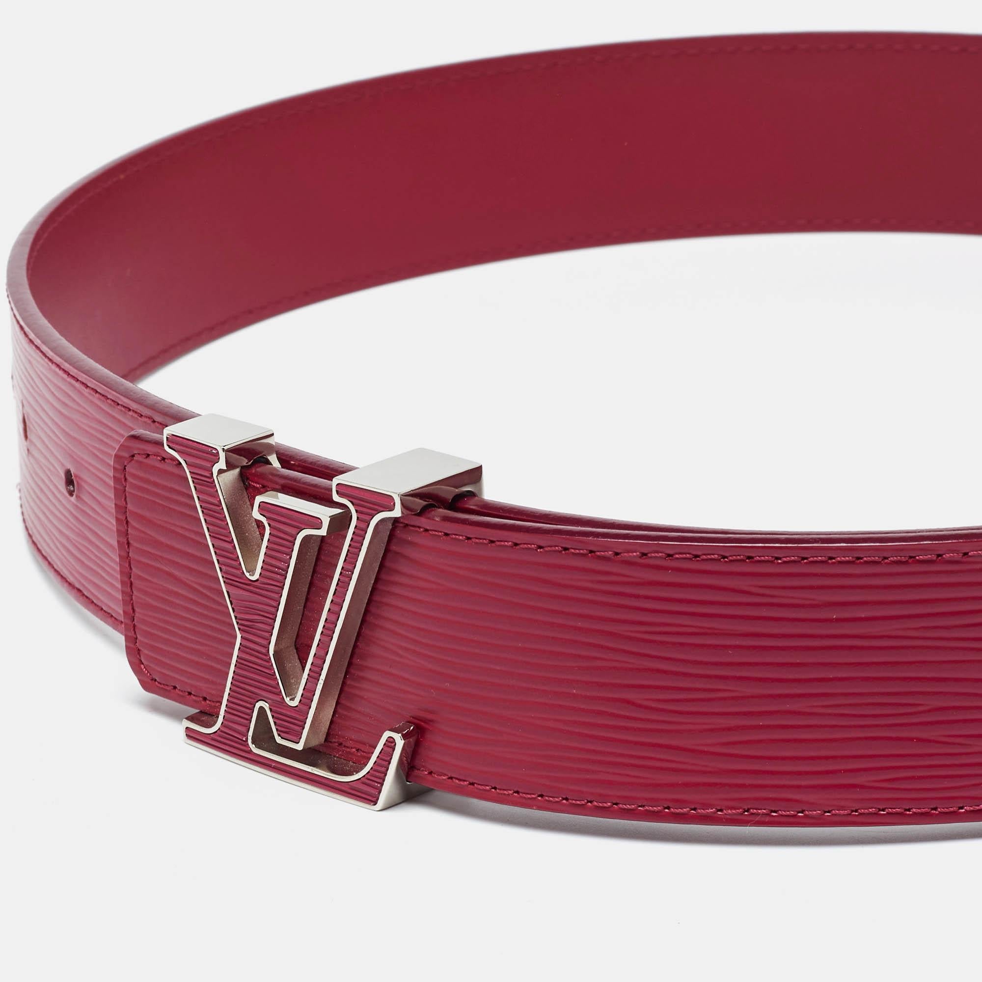 This Initiales belt from Louis Vuitton is simple in design but timeless in appeal. The Epi leather belt comes in a grand hue with the LV buckle adding a luxe slant.