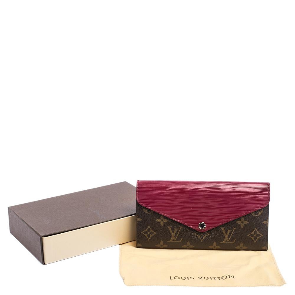 Louis Vuitton Carmine Monogram Canvas and Epi Leather Marie-Lou Wallet 3