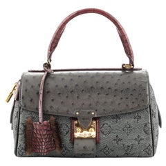 Louis Vuitton Carrousel Handbag Monogram Comedie Jacquard with Ostrich an
