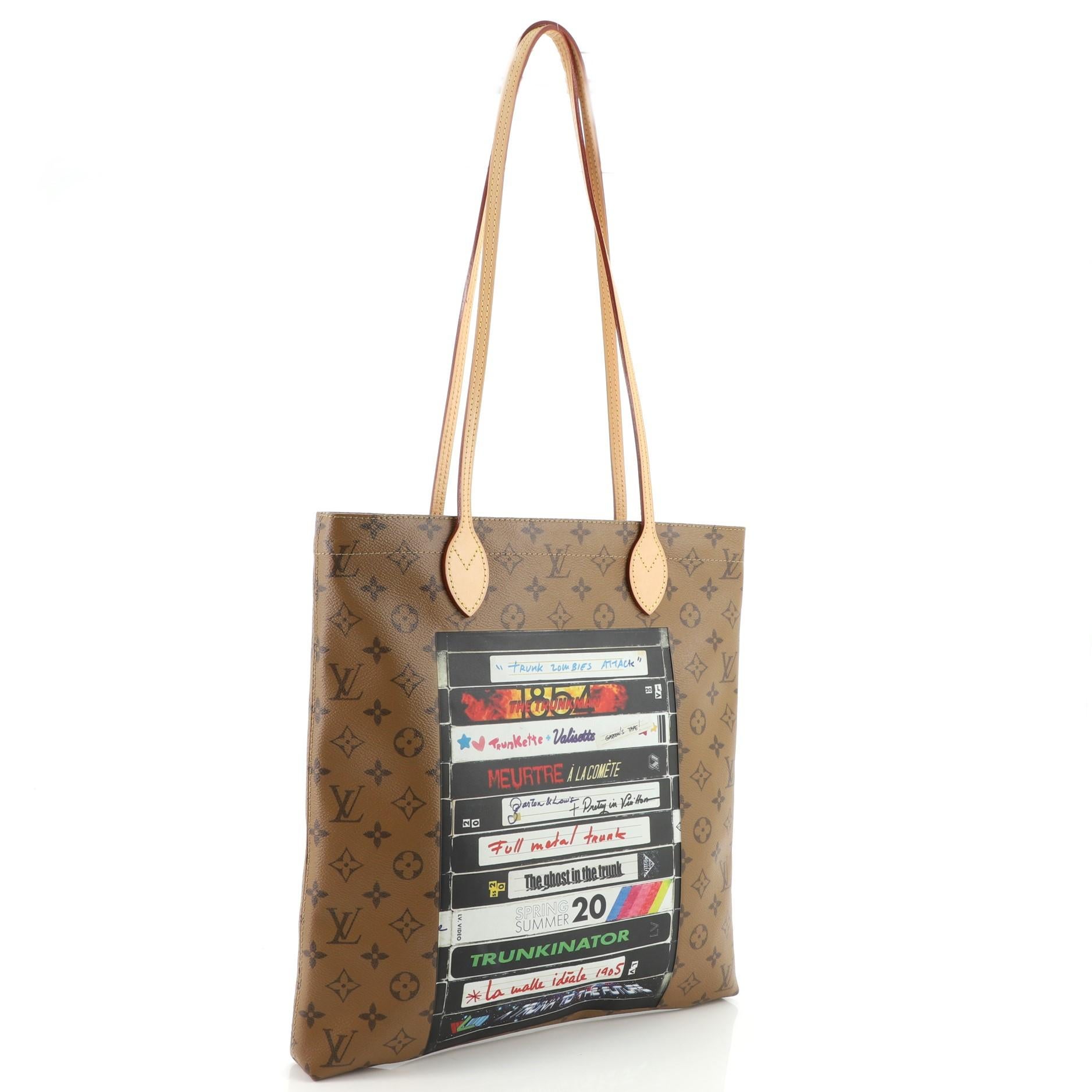 Louis Vuitton Carry It Tote Limited Edition Video Tape Reverse Monogram Canvas In Good Condition In NY, NY