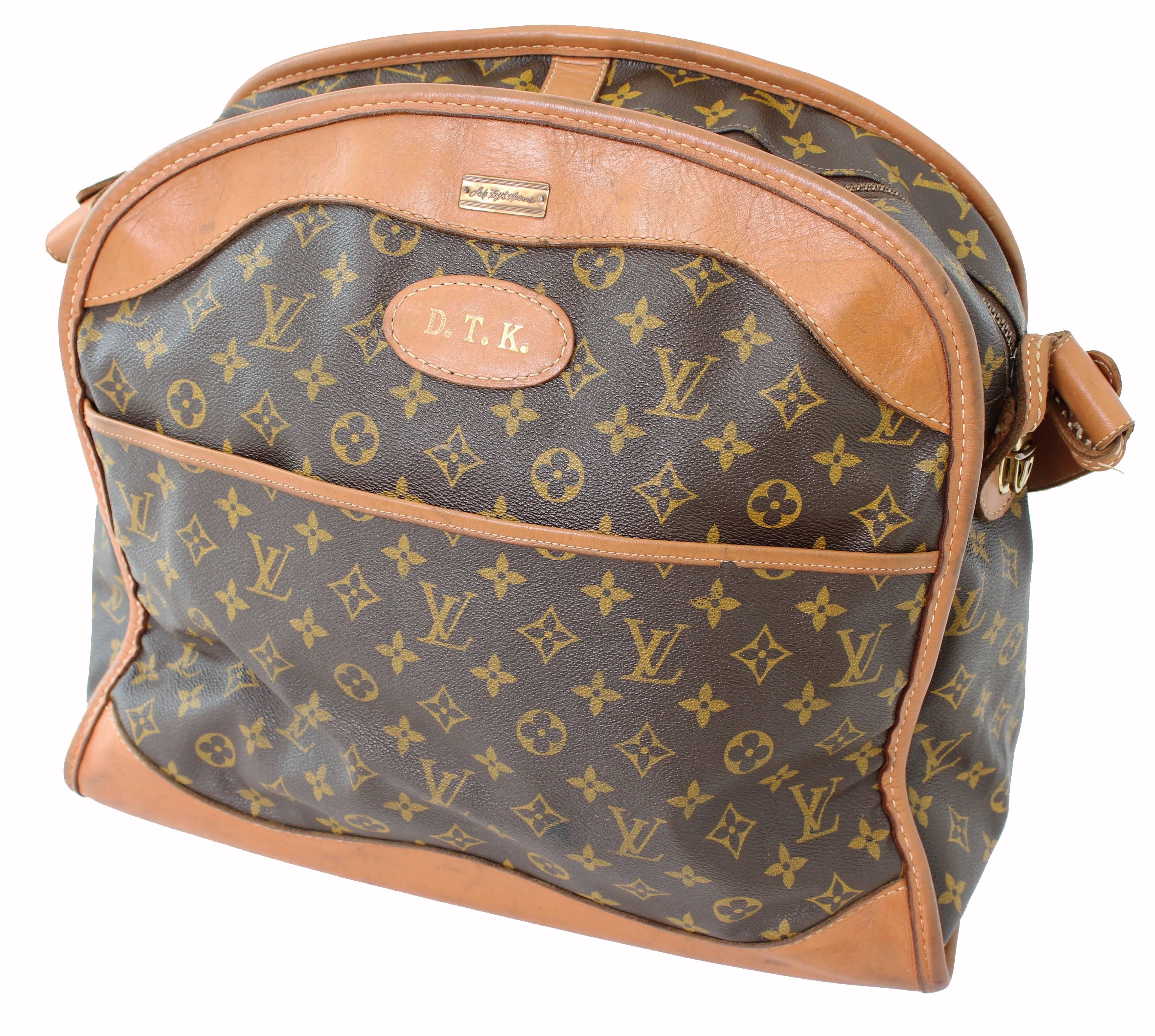 Louis Vuitton Carry On Bag Luggage Tote Monogram Canvas French Co. Saks 70s 1