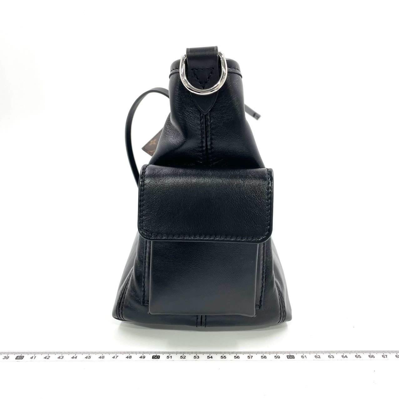 Women's Louis Vuitton CarryAll Cargo Vibe PM Small Lambskin Leather So Black Shoulder Ba