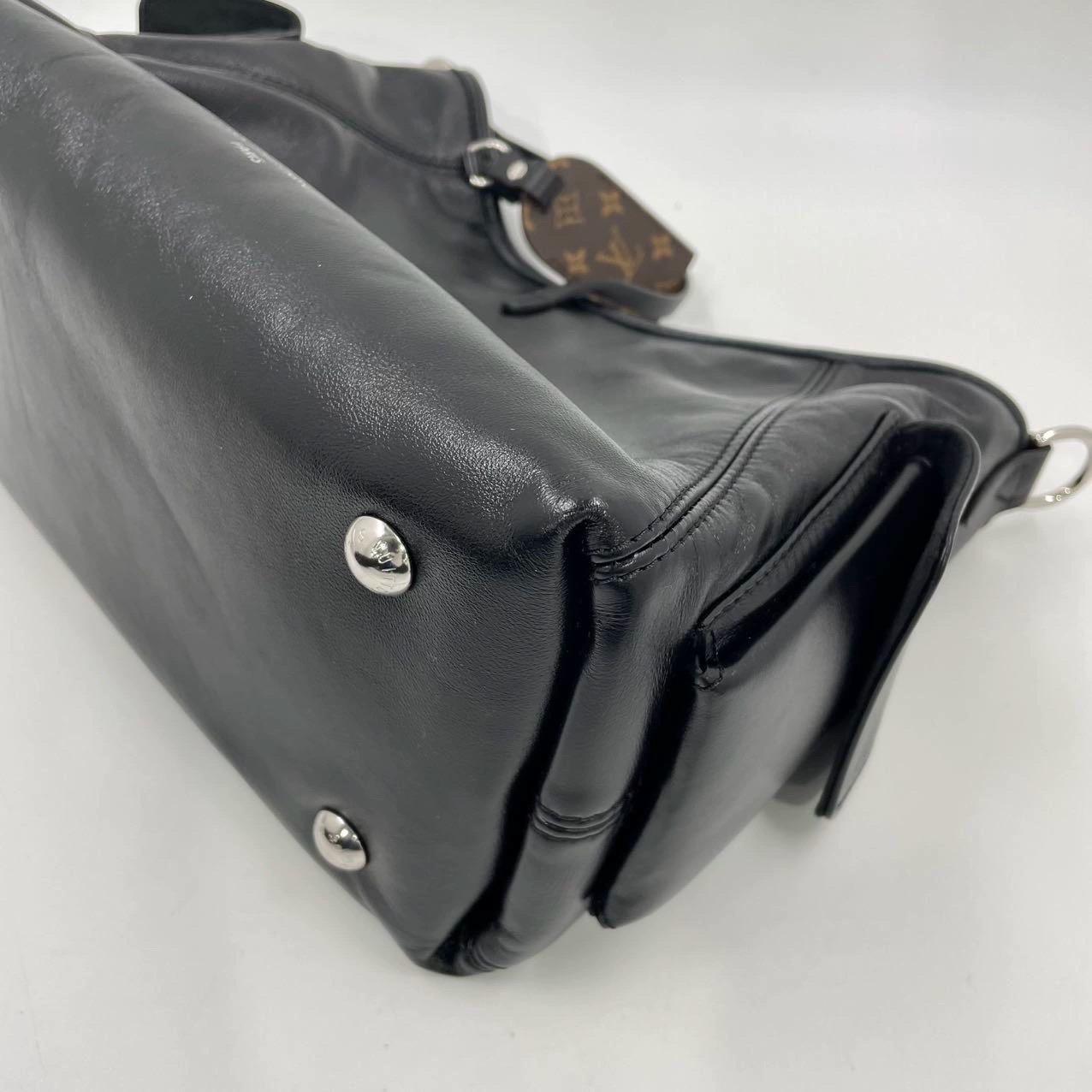 Louis Vuitton CarryAll Cargo Vibe PM Small Lambskin Leather So Black Shoulder Ba 1