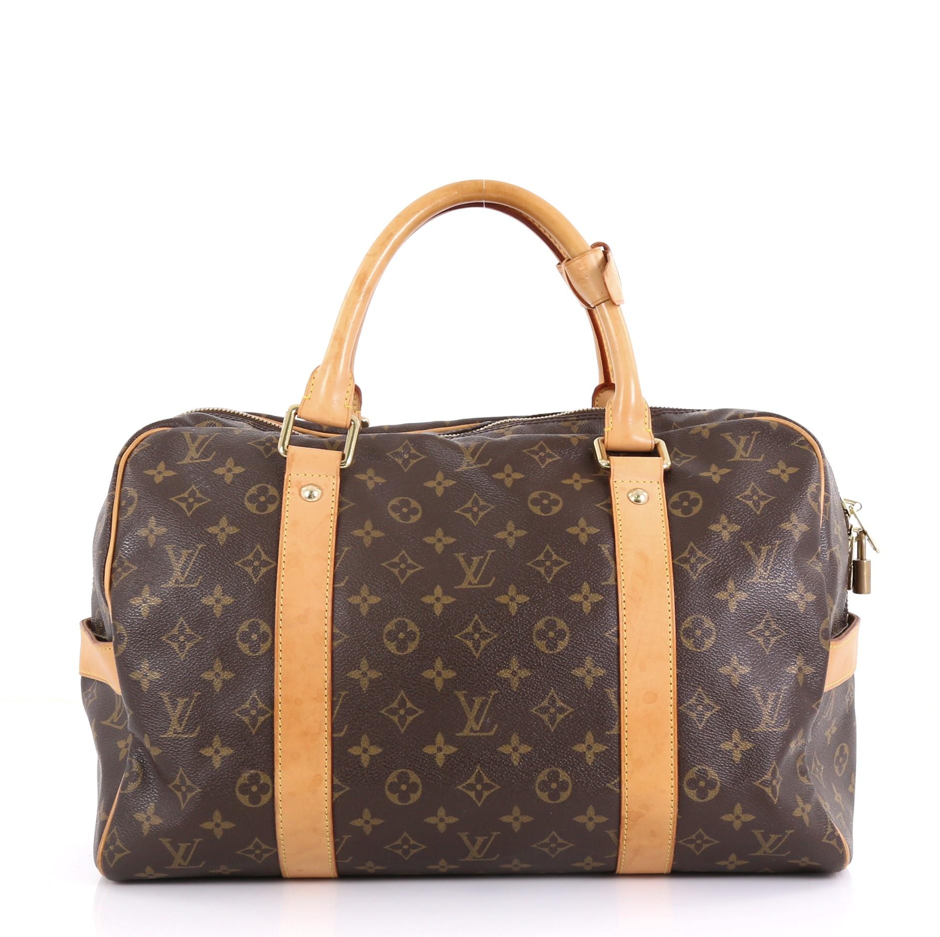 Brown Louis Vuitton Carryall Handbag Monogram Canvas
