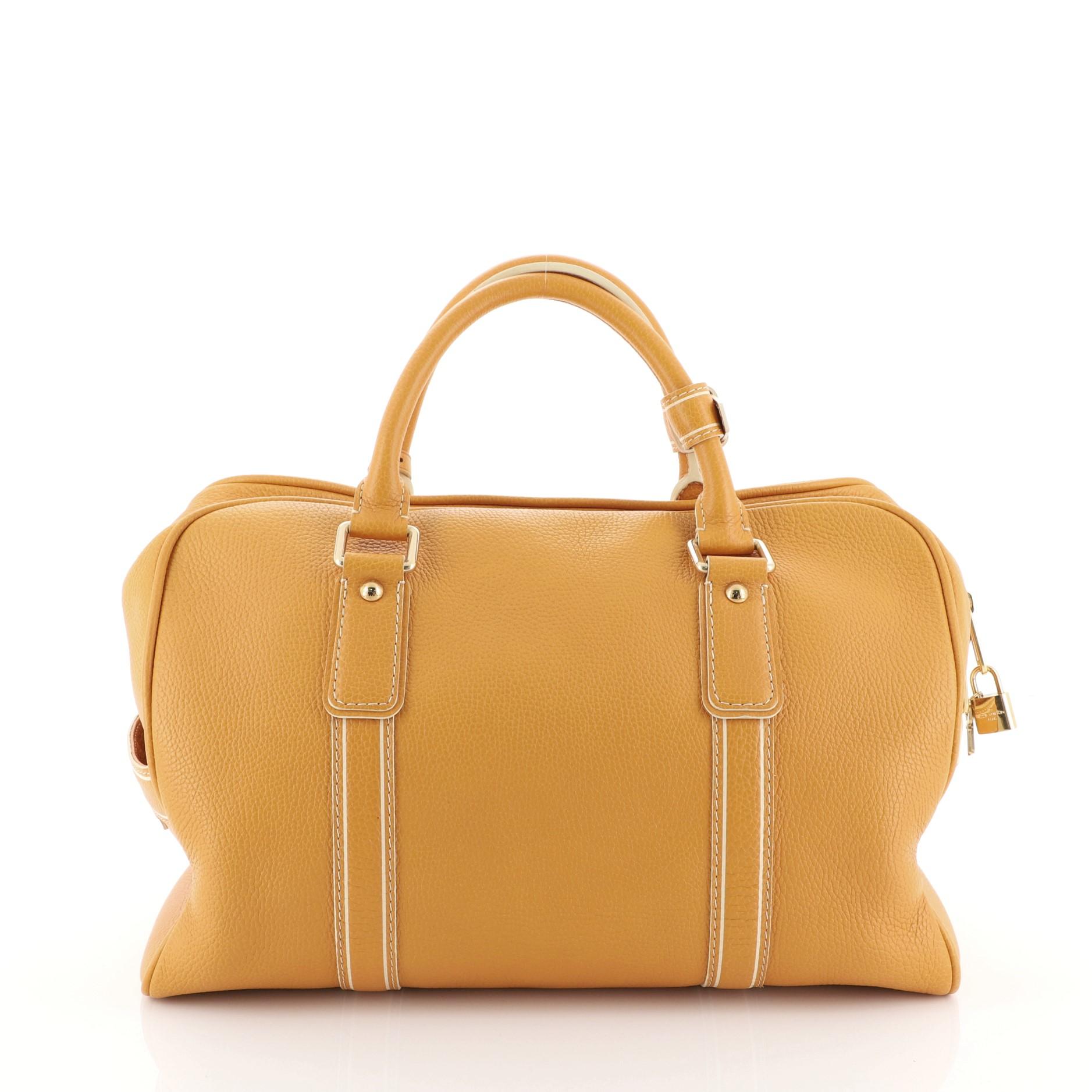 Orange Louis Vuitton Carryall Handbag Tobago Leather